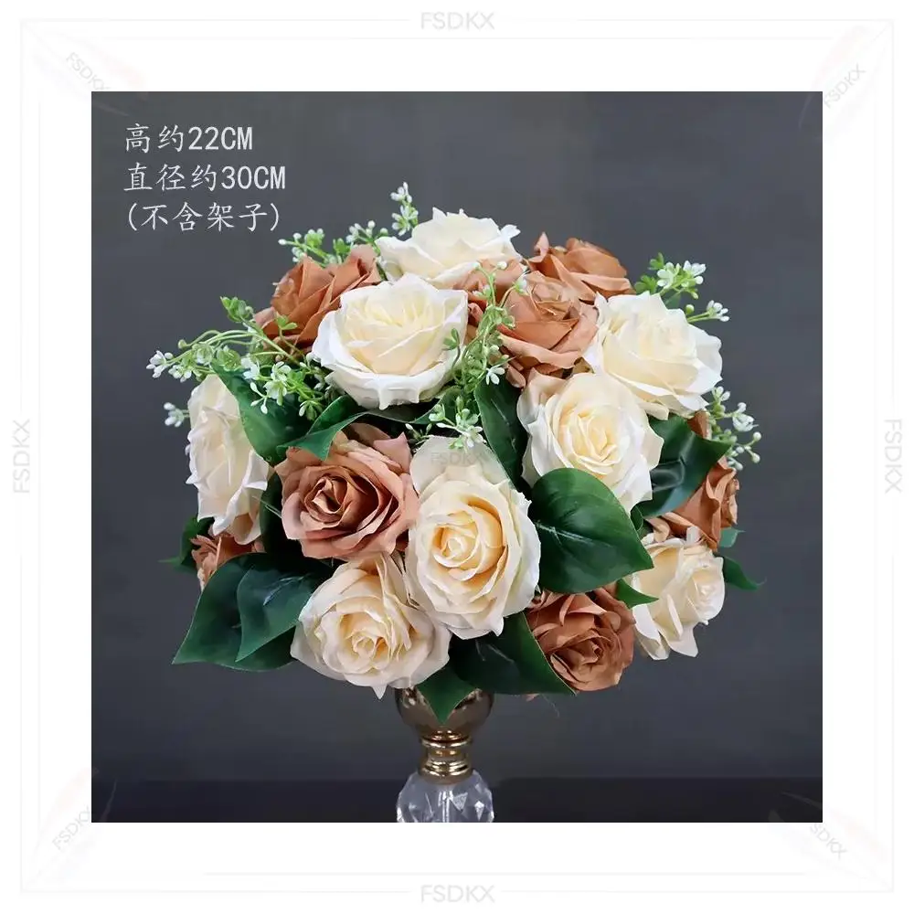 

FSDKX Customized 60cm Wedding Flower Bouquet Decorative Wholesale Silk Flowers for Decoration Wedding Artificial