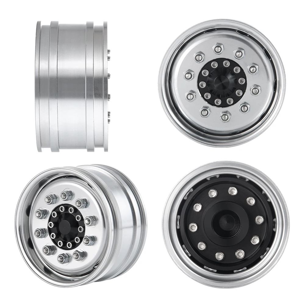 AXSPEED Tamiya Front Wheel Hub Metal Power/Unpower Wheel Rim for 1/14 Tamiya Truck RC Trailer Tractor Cargo Upgrade Parts