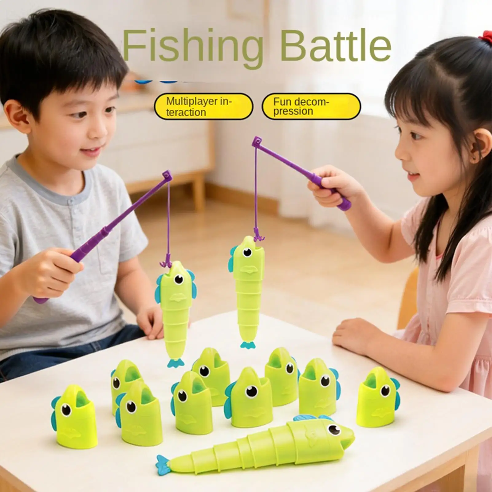 Kids Fishing Game Toys Gifts Early Education Water Fish Catch Tabletop Games Toys Children Interactive Games Toys for Gifts