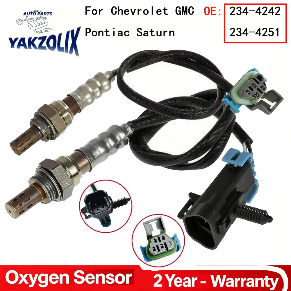 2pcs For Chevrolet Malibu Captiva Sport Equinox GMC Terrain Pontiac Solstice Saturn Sky Aura O2 Oxygen Sensor 234-4251 234-4242 view 2