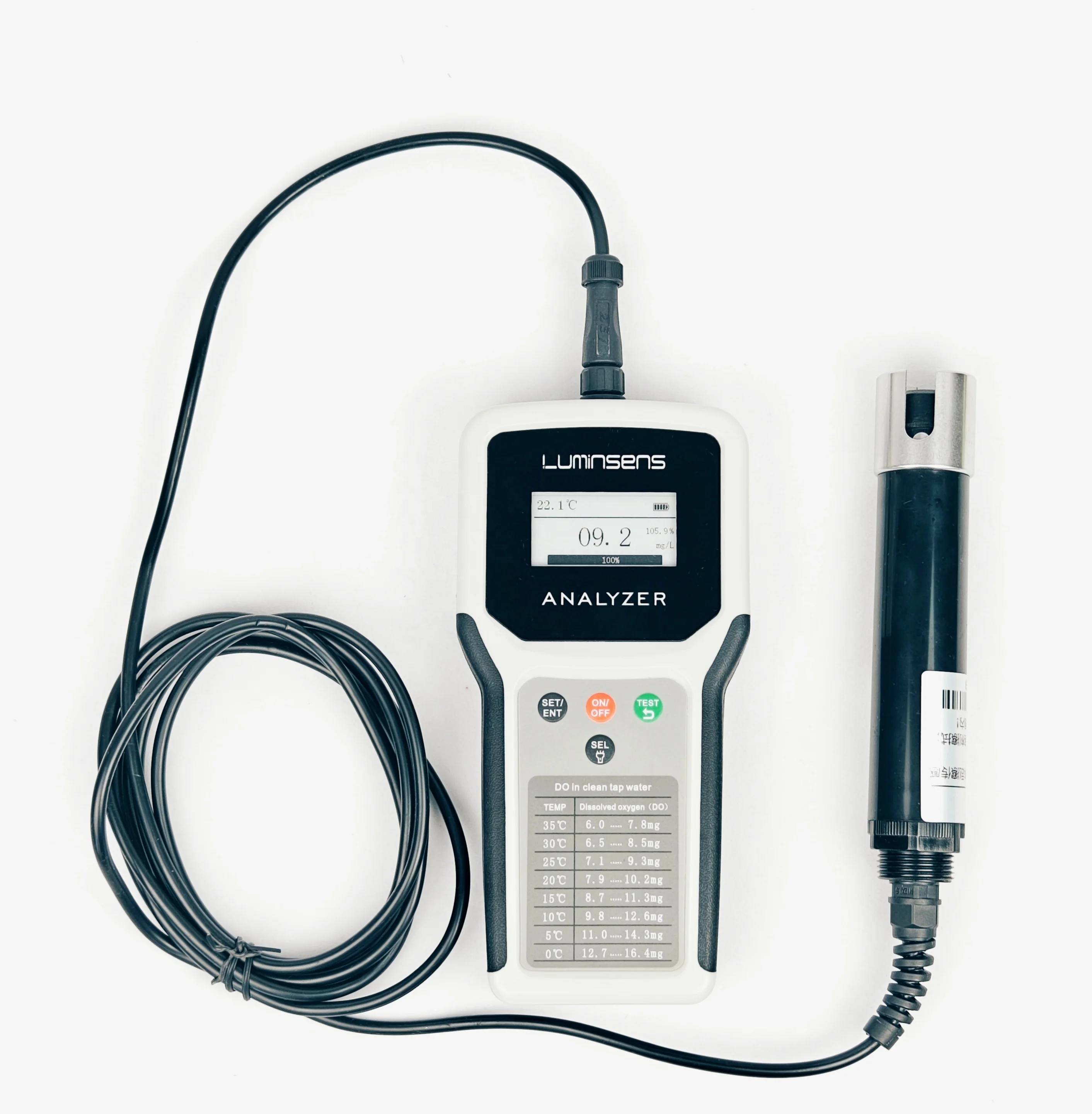 DO Analyzer Portable Handheld Dissolved Oxygen Sensor For Aquaculture Or Sewage Water Treatment