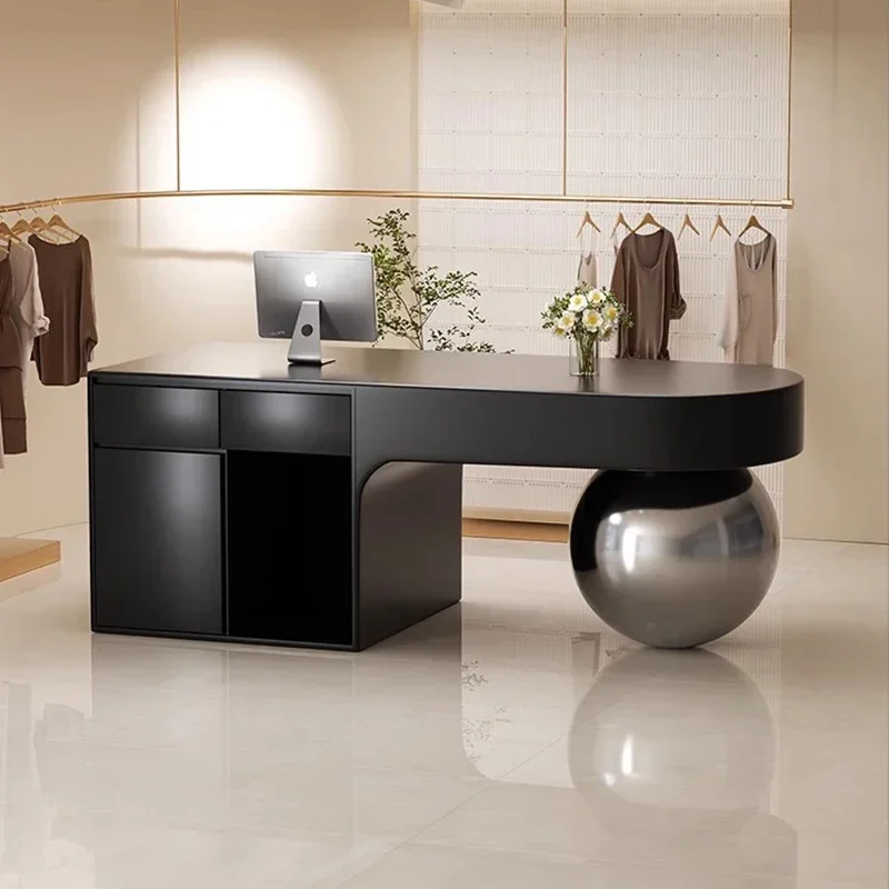 Business Beauty Salon Reception Desks Elegant Luxury Clothing Store Checkout Reception Counter Modern Tavolo Office Furniture