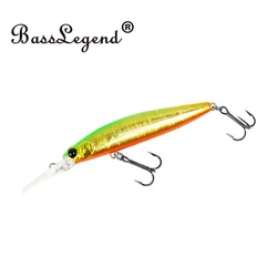 BassLegend Japan Fishing Floating  Minnow Jerkbait Cherry Blood Trout Bass Pike Hard Lure MD70 70F