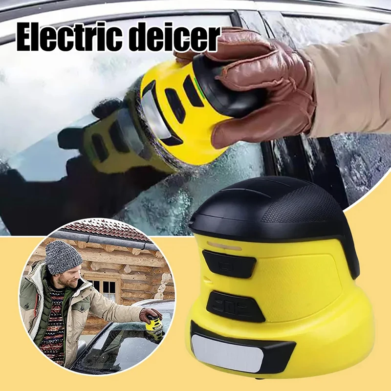 Car Electric Ice Snow Scraper Heated Removal USB Rechargeable Ice Scraper Auto Winter Window Windshield Glass Defrost Clean Tool