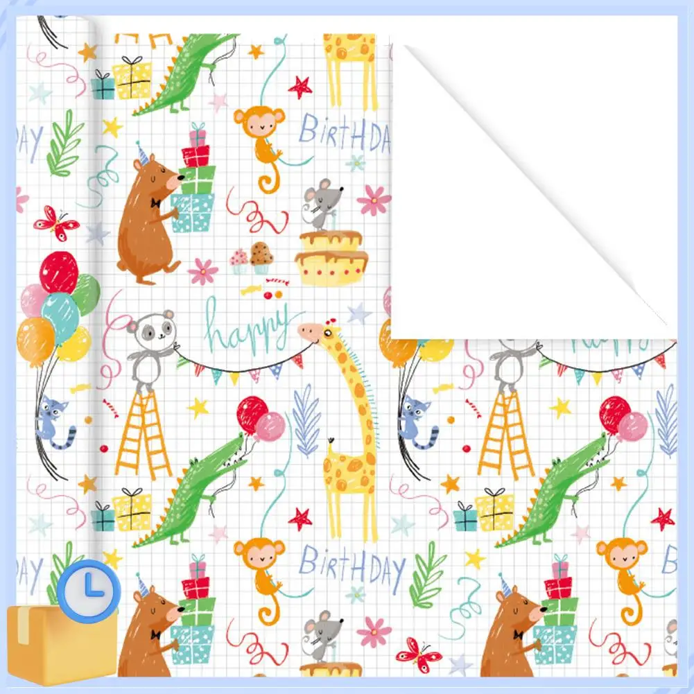 Popular 10Pcs Wrapping Paper Sheets For Kids,Birthday Party Wrapping Paper Gift Wrap Papers,Present Gift Wrapping Paper
