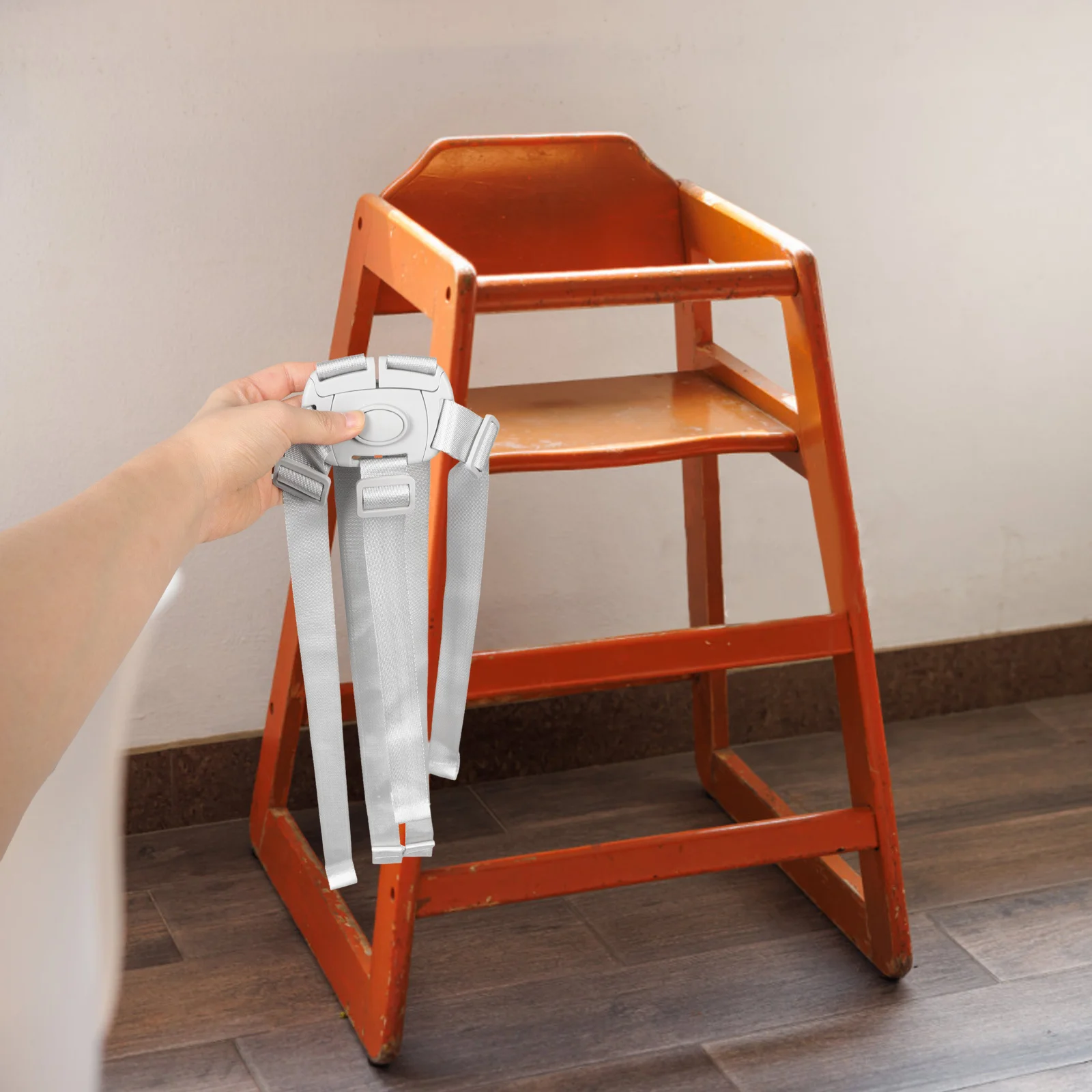 حزام أمان للأطفال باللون الأبيض، أربطة لعربة الأطفال العالمية لعربة الأطفال المرتفعة، أشرطة بديلة لموصل السرير للأطفال #1