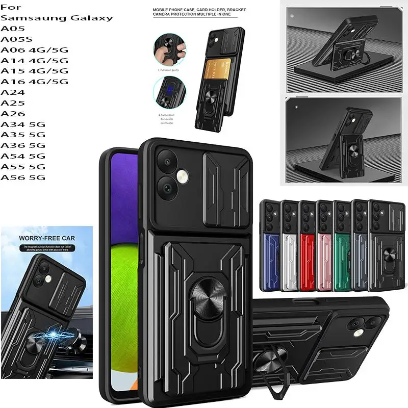 

Для Samsung Galaxy A05 A05S A06 A14 A15 A16 A24 A25 A26 A34 A35 A36 A54 A55 A56 Магнитный вращающийся кольцевой держатель чехол для телефона