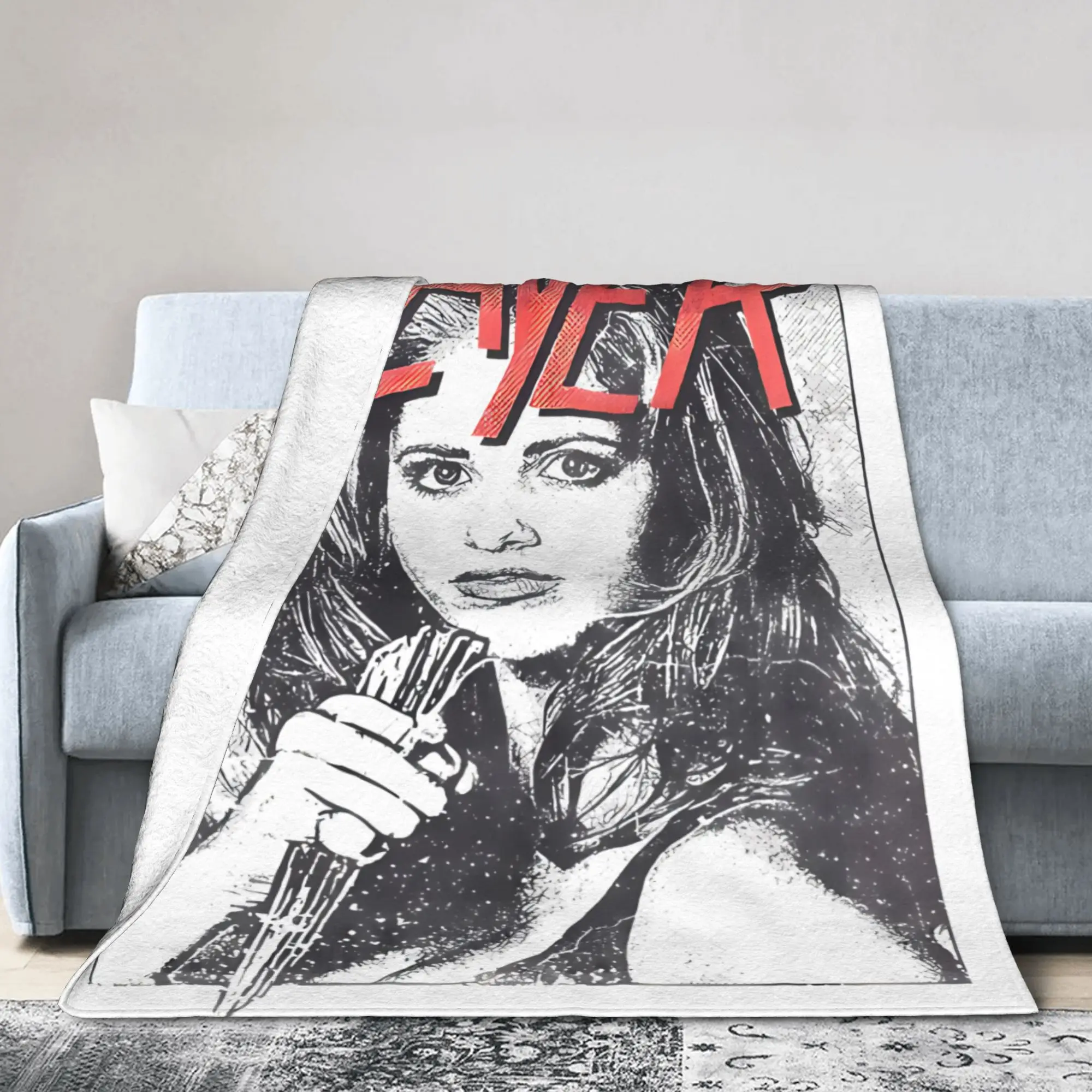 Buffy the Vampire Slayer Blankets   Flannel Throw Blanket Bed Sofa Decoration Lightweight Bedsprea