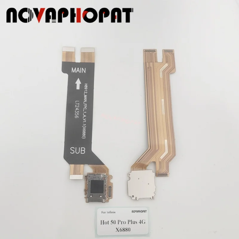 For Infinix Hot 50 Pro Plus 4G X6880 SIM Card Reader Slot Holder Socket Inner Flex Cable Connector Main Board Motherboard