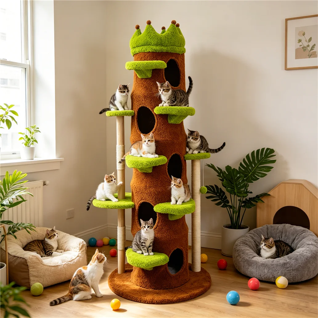 Árbol rascador XXL alto para g - Cat Scratching Post Sisal Tree Tower reseña y precio