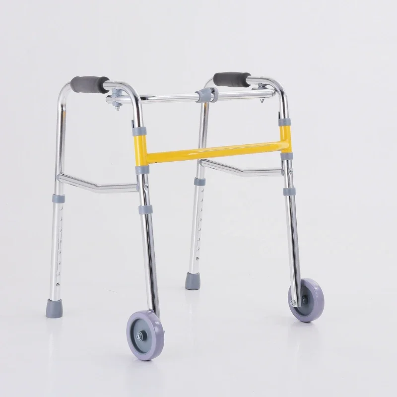 

Aluminum Alloy Walker Adjustable Cerebral Palsy Walker Non-Slip Lower Limb Rehabilitation Aid Foldable Training Stand