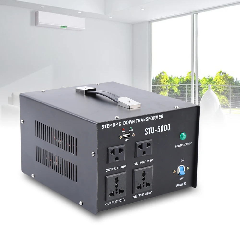 

5000 Watt Power Step Up Down Voltage Transformer Electric Converter USB 110 to 220V Voltage Converter Machines