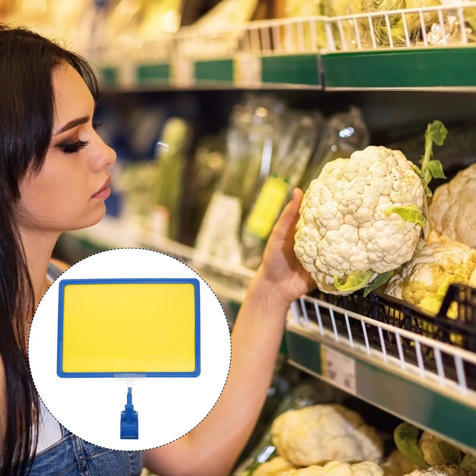 A4 Clip Reusable Sign Holder Merchandise Clips Supermarket Price Tag Label Board Display Tag Practical Easy Operation