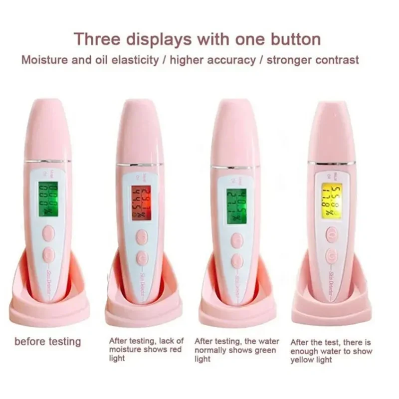 KEOL-LCD Tester digitale di umidità dell'olio per la pelle con rilevatore preciso per la cura del viso Lady Beauty Tool
