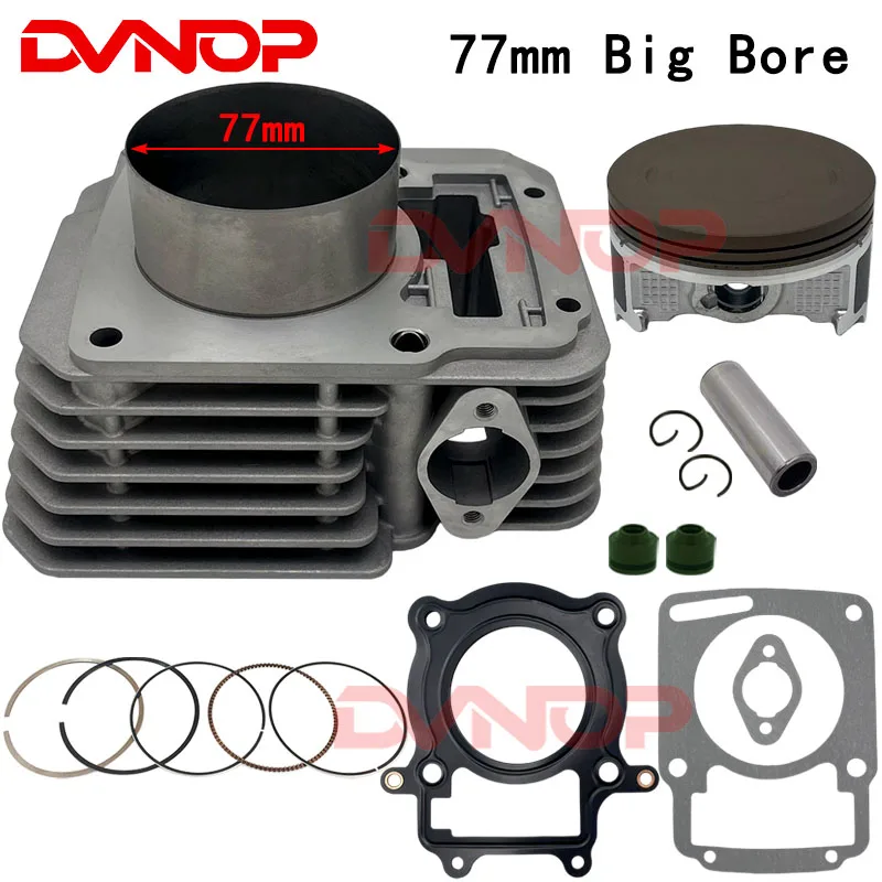 Kit de Cilindro de Gran Calibre de 77 mm para Motocicleta CB250-F CPS250 CPS350 ZongShen CPS350 Bouser T4 Italika Vortx 250 Blackbird 250