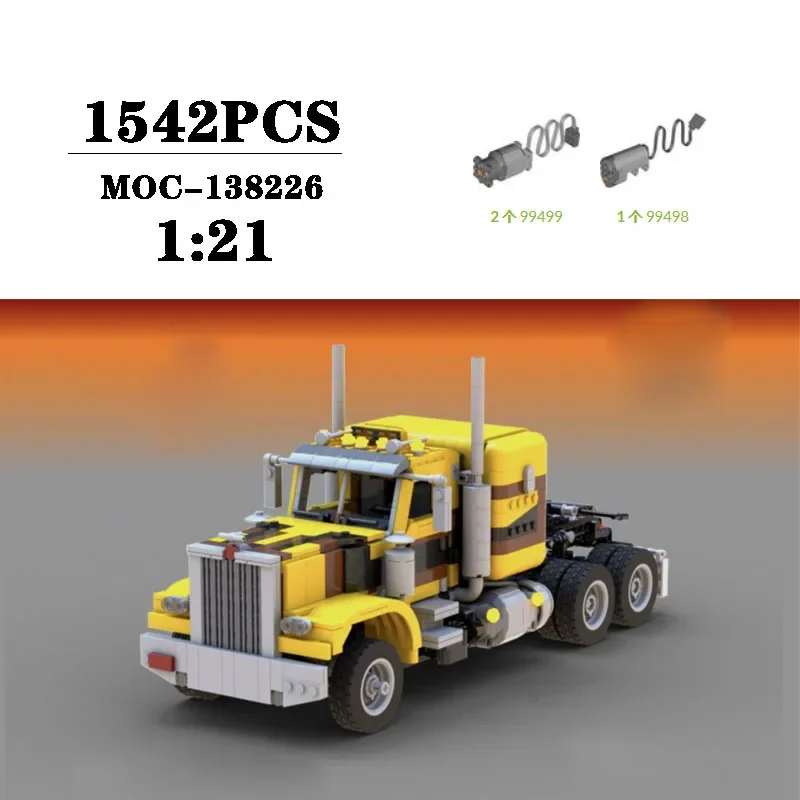 

New Building Block MOC-138226 Old Truck Semi trailer Splicing Model 1542PCS Boy DIY Puzzle Education Birthday Christmas Toy Gift