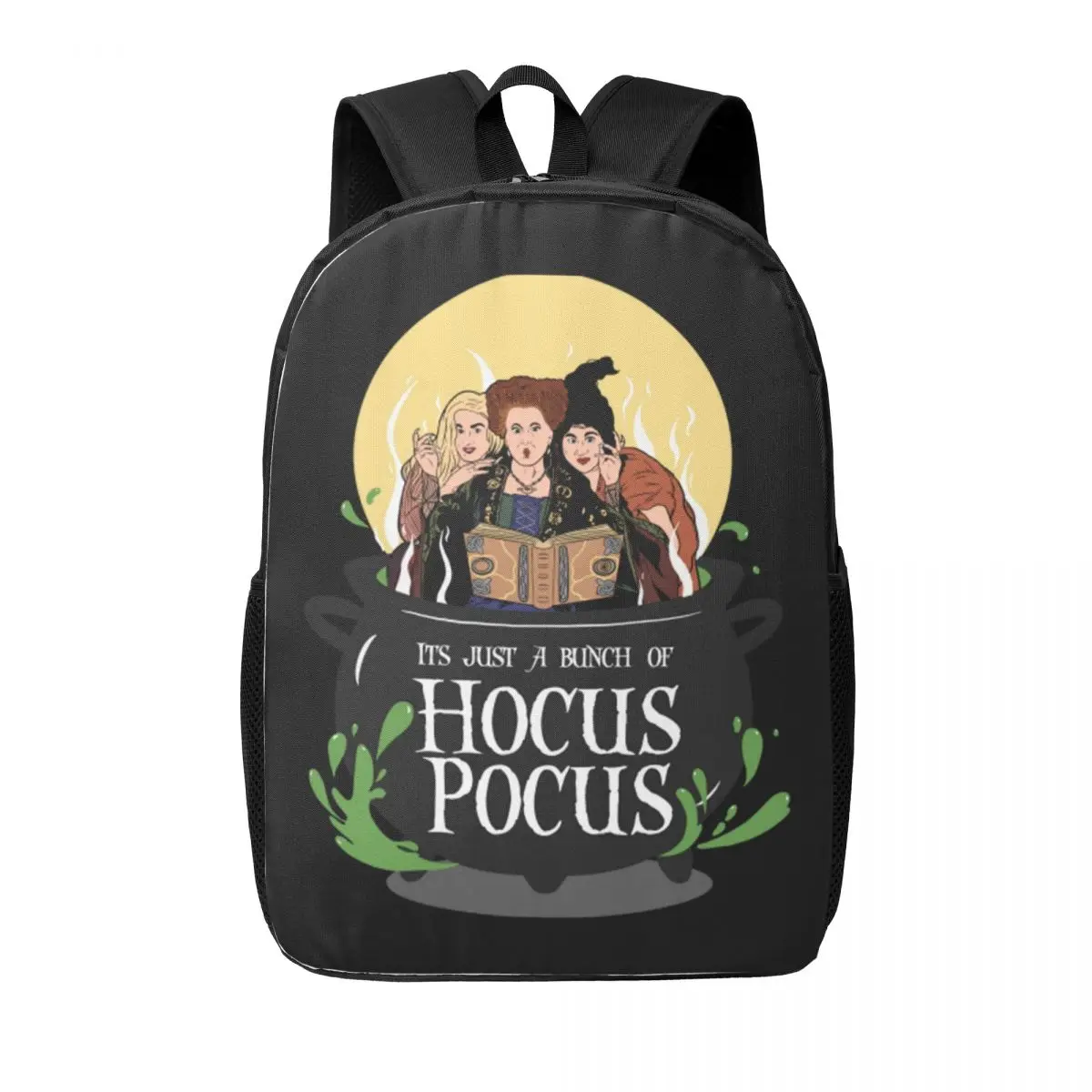 Custom Halloween Film Laptop Backpack Women Men Basic Bookbag for School College Students Hocus Pocus Witch Bag