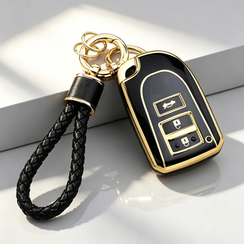 3 Buttons TPU Car Key Fob Shell Case for Toyota Aygo 2017 2018 Yaris X Porte Spade Hiace Regiusage Vios Verso Camry Corolla