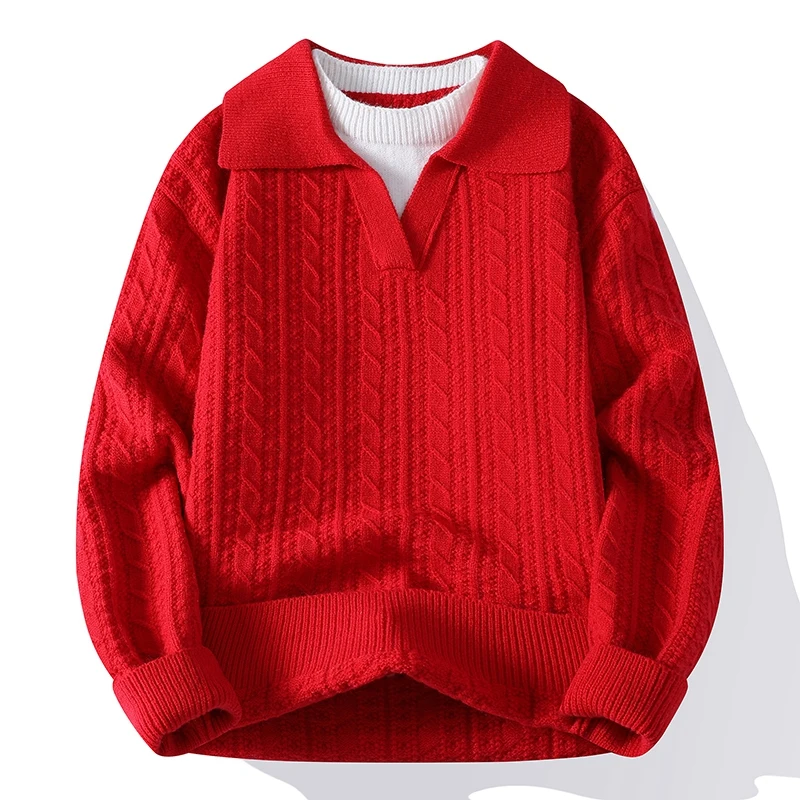 

Осень-зима, новая мужская толстовка с воротником рубашки, японский свободный крой, повседневный пуловер, уличная одежда, верхняя одежда, модные мужские толстовки