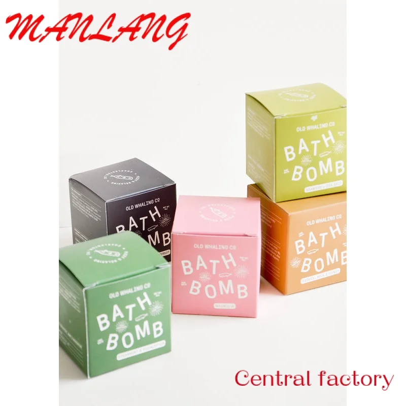 CustomEco friendly art paper package folding box soap paper candle jar set packaging shipping box