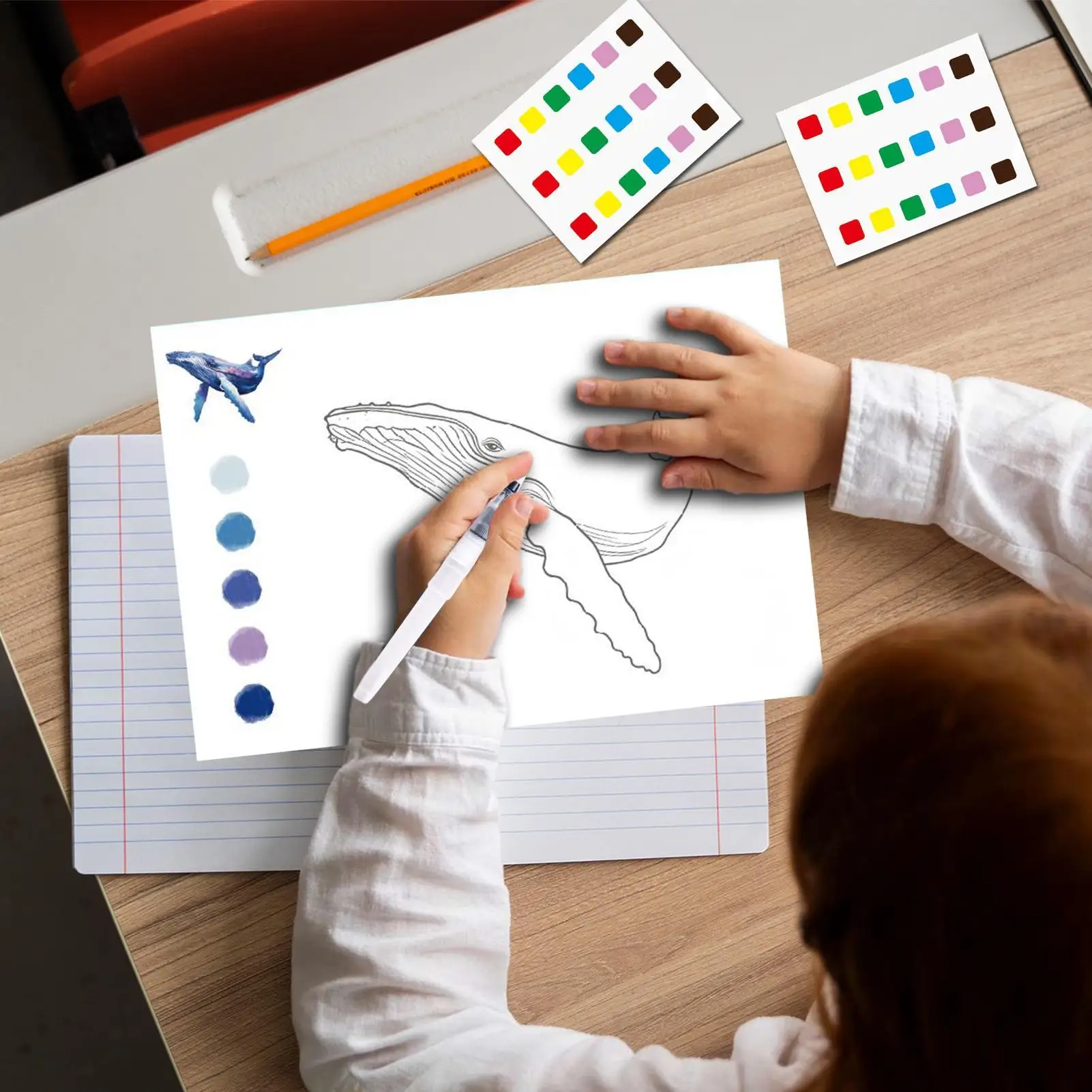 Przenośna książeczka do malowania akwarelami dla dzieci, malowanie wodą, farby gwaszowe dla dzieci, graffiti, obrazki do kolorowania, zabawki do rysowania, prezenty