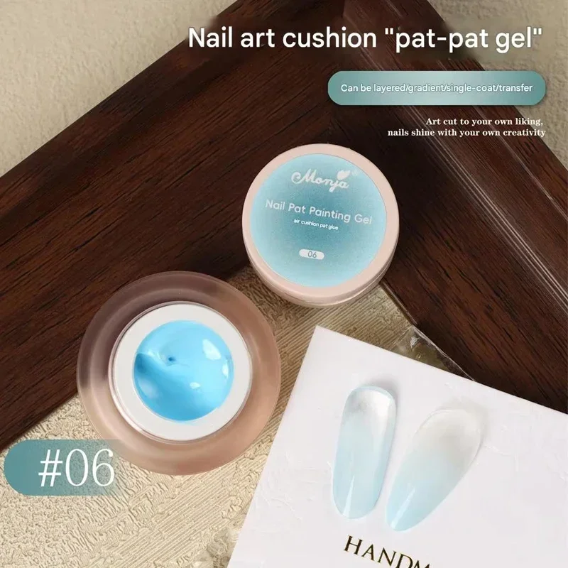1 Dose Cushion Patting Gel Nagellack Ombre Schwarz Weiß Pat Pat Gel Nagellack Zeichenliner French Nail Cushion Gradient Gel – Detail 13