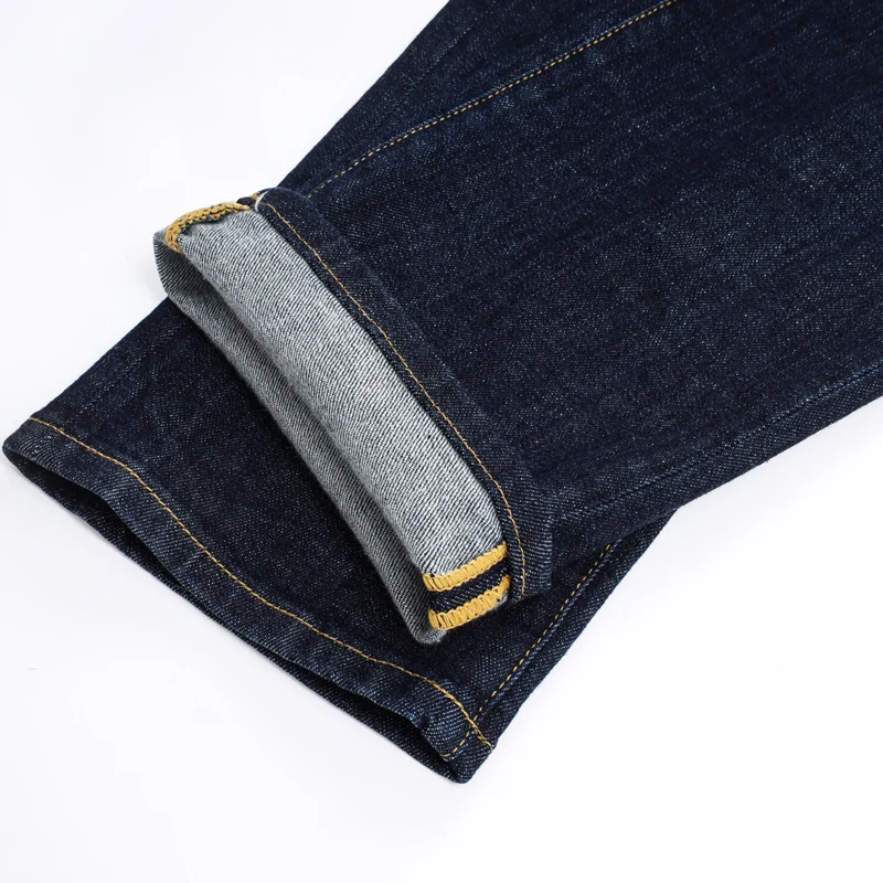 High Street Fashion NewY2K Men's Jeans Washed Nostalgic Stretch Slimming Large Pocket Deep Blue Jeans Hip Hop Brand High Qualit