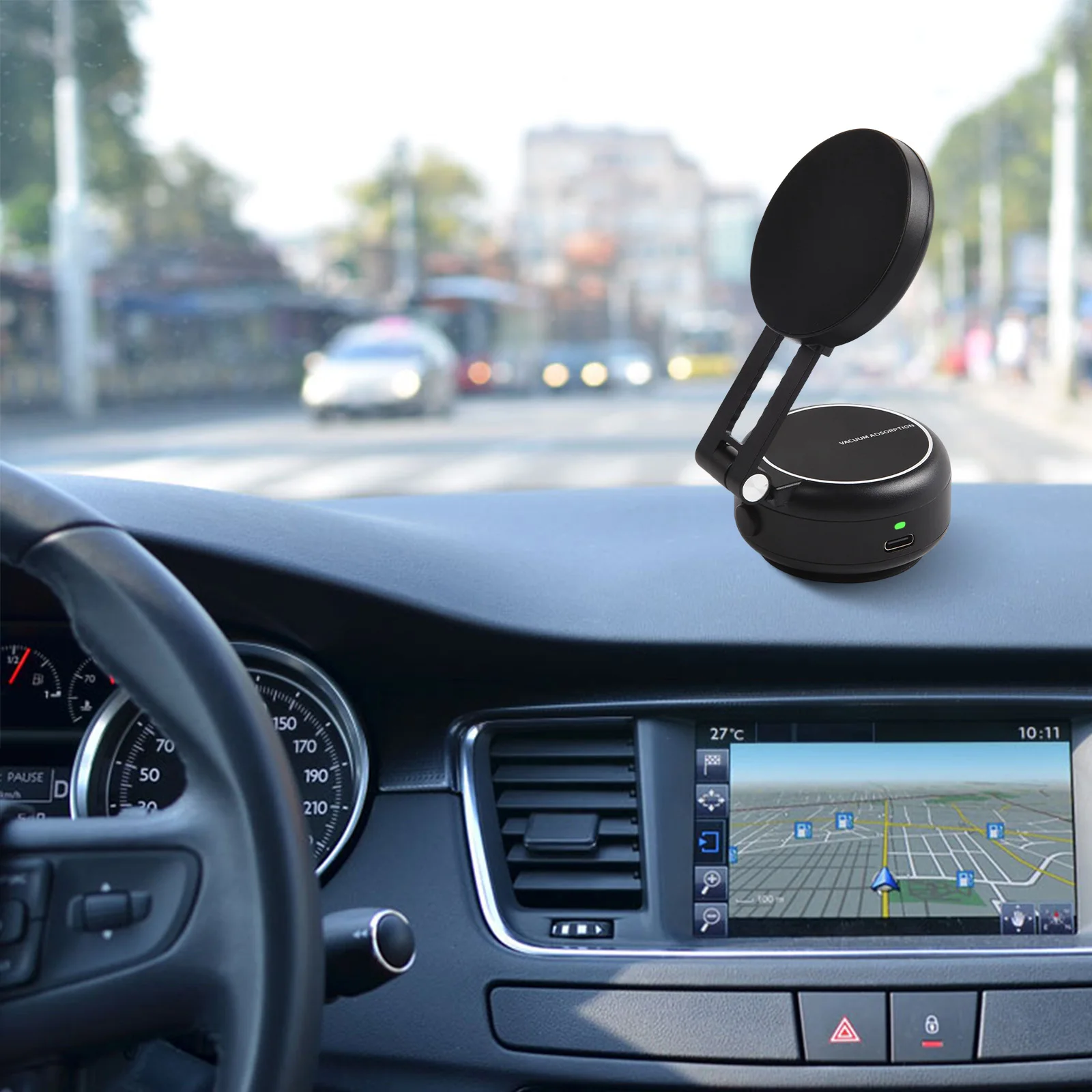 

Car Navigation Black 360 Rotating Holder 360 Degree Rotating Phone Stand Strong Magnetic Adsorption Zinc Alloy Construction