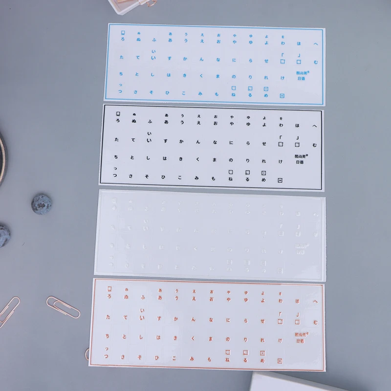 

Новые наклейки на клавиатуру для тайского и японского языков для настольных и портативных компьютеров, универсальные прозрачные наклейки с боковой гравировкой