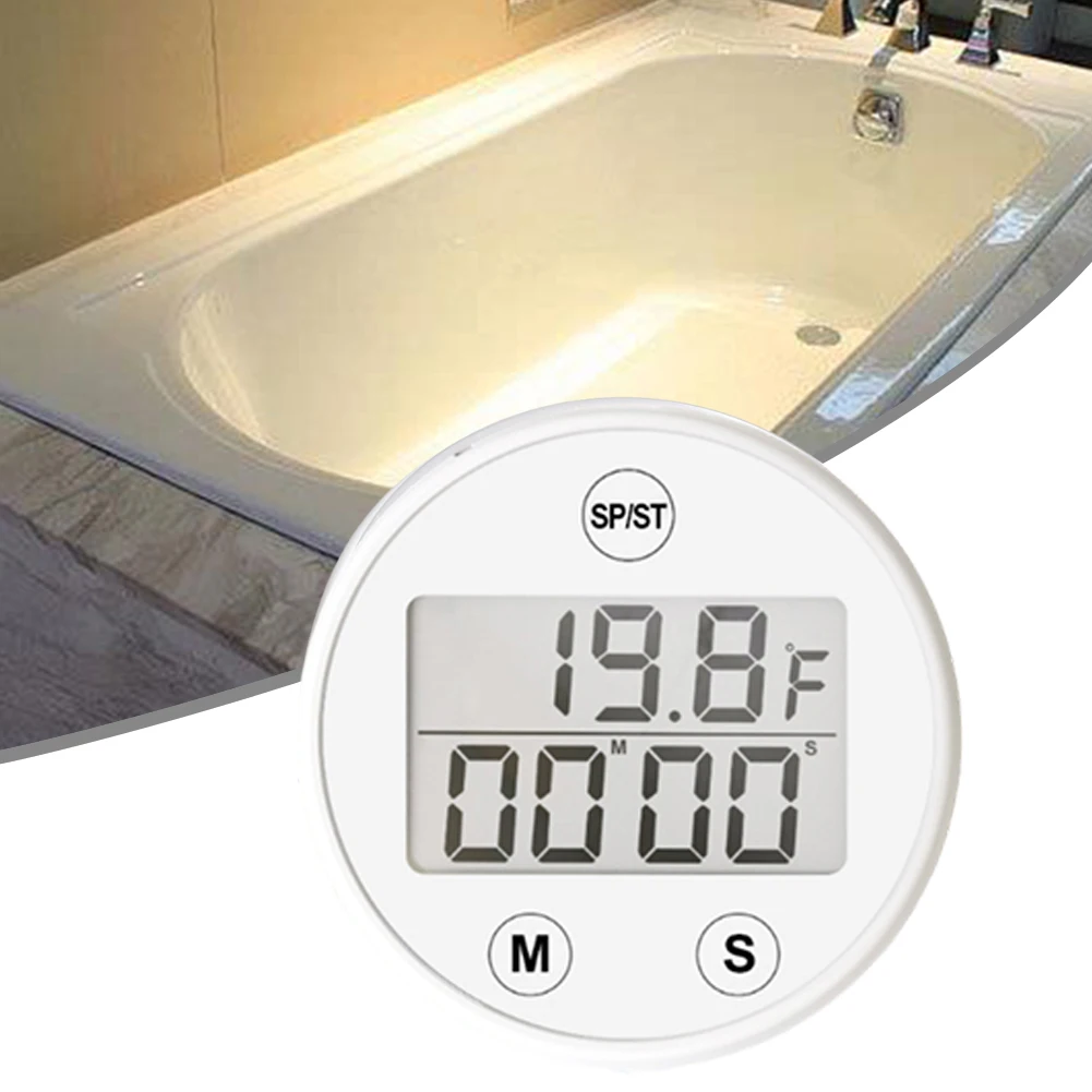 Termómetro de baño de hielo con temporizador, termómetro automático de agua para baño de hielo, termómetro electrónico con alarma impermeable