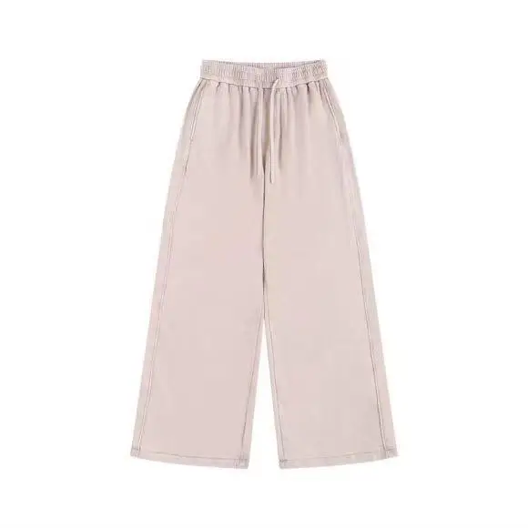 2025 New Retro Loose High-waisted Straight-leg Trousers Men's and Women's Casual Wide-leg Trousers