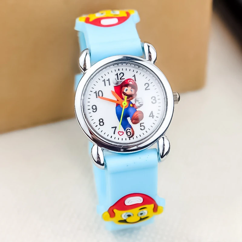سوبر ماريو بروس كيد كوارتز ساعات المعصم للأطفال الساعات الإلكترونية لعب أنيمي ماريو سيليكون الساعات اكسسوارات هدية عيد ميلاد