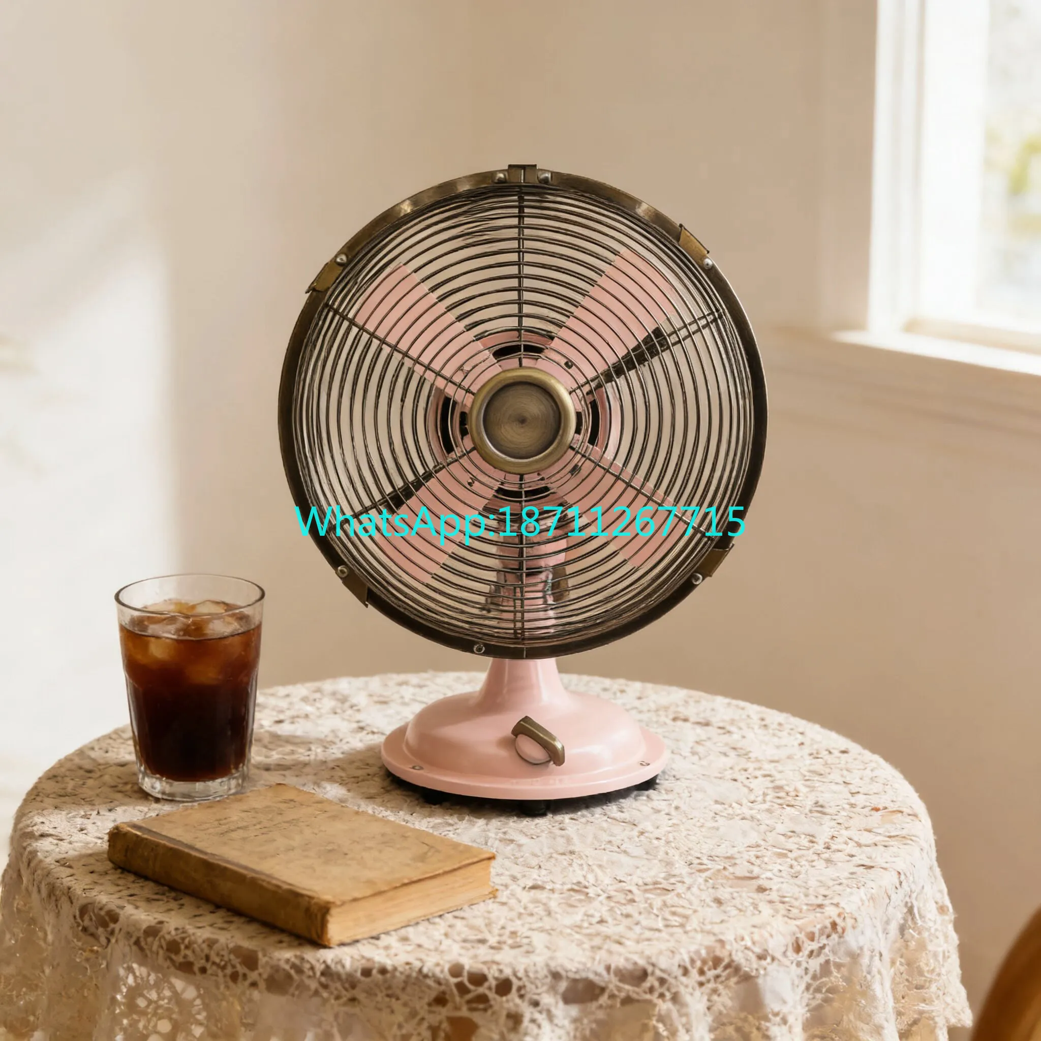 8-Inch desktop all-metal literary and artistic small fresh and energy-saving desk fan desktop office retro fan