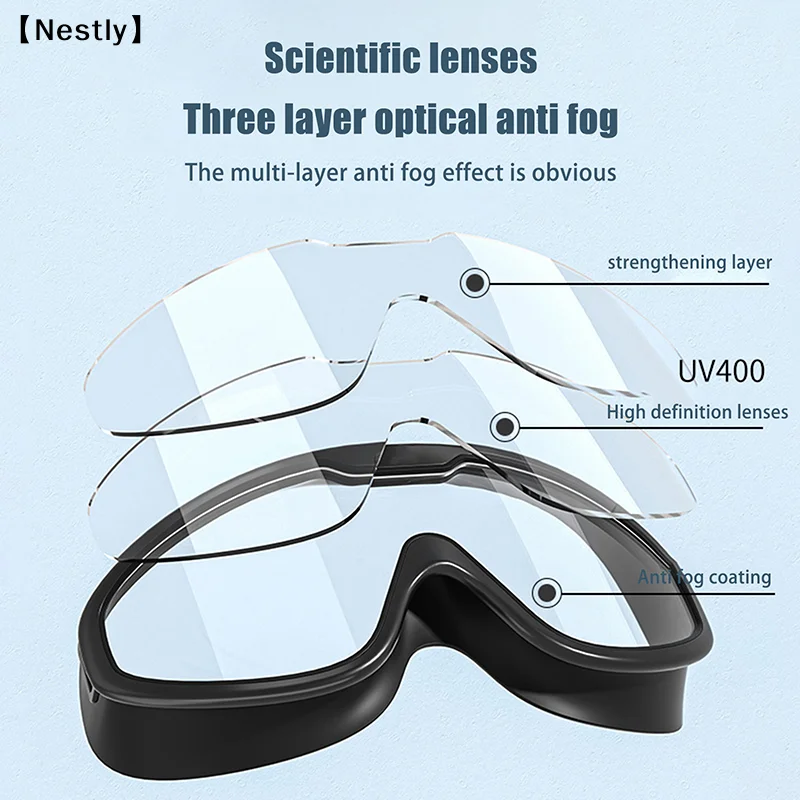 Schwimmbrille mit großem Rahmen für Kinder, hochwertige, beschlagfreie Schwimmbrille, wasserdichte HD-Schwimmbrille, Schwimmausrüstung〔Nest〕 – Detail 8