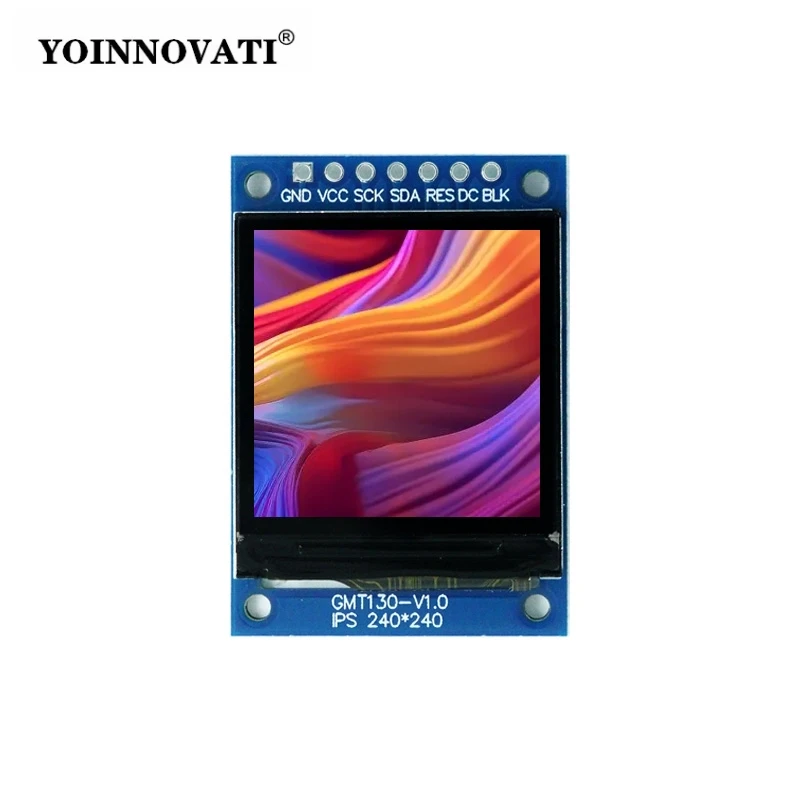 1.33 Inch 240x240 Square SPI TFT LCD Screen Display Module - ST7789 Driver IC, 7-pin / 10-pin with Font Library Option