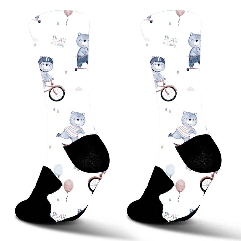 New Cute Stereoscopic Flower Print Socks Gentle Sweet Women Socks Fashion Ruffle Hem Autumn Winter  Socks