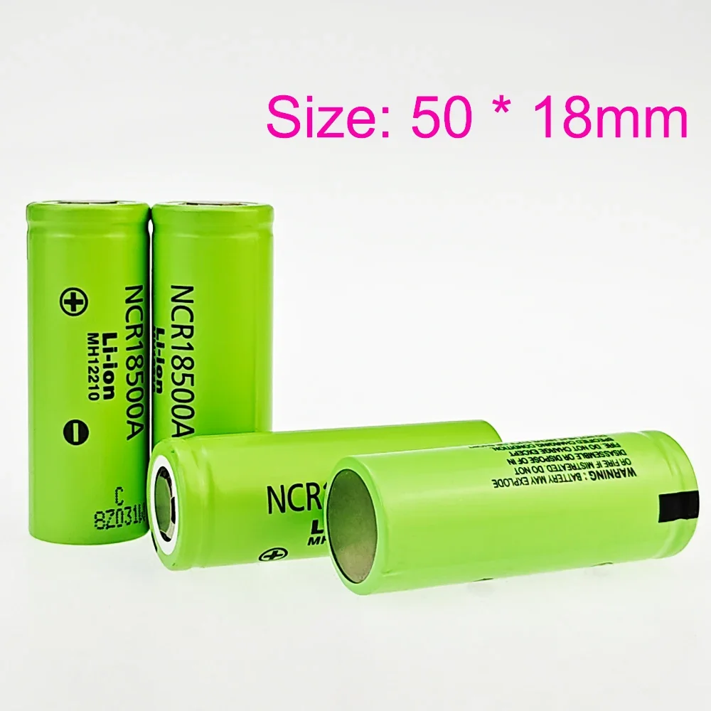 100% Original 3.7V 18500 2040mah Lithium Ion Battery for Panasonic NCR18500A 3.6V Battery for Toy Torch Flashlight Ect