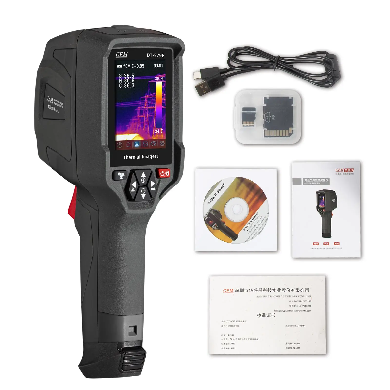 

Thermal Imaging Camera, 2.8"TFT LCD, 240x320 pixels, Handheld Infrared Camera with Wifi PC Analysis and Video Recording Supporte