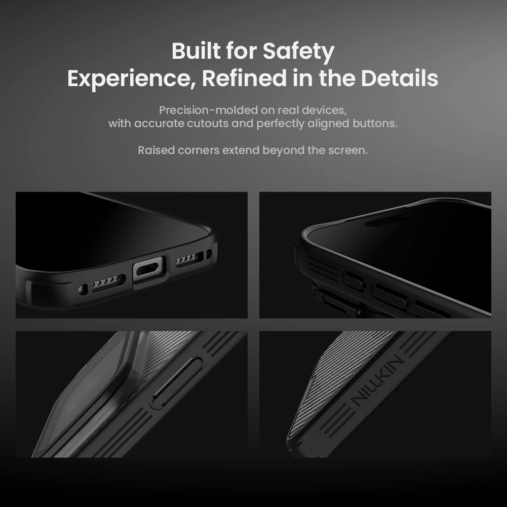 NILLKIN Magnetic Case For iPhone 18 Pro/18 Pro Max, Slide Camera Lens Cover with Hidden Stand, Aluminum Kickstand, Shock Proof