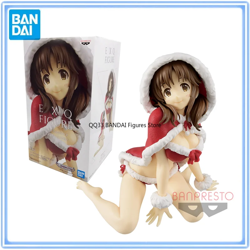 Bandai Original EXQ THE IDOLM@STER Cinderella Girls Airi Totoki Action Figures Christmas Outfit Collectible Model Ornament