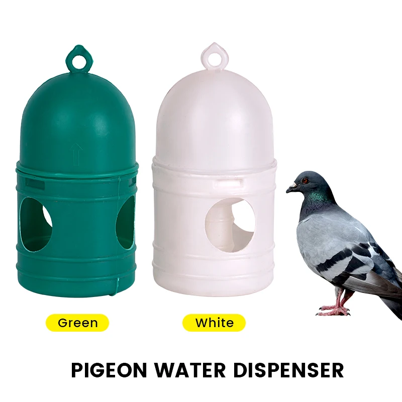 Bird Water Drinker Bottle Pigeon Water Dispenser Feeder Bird Cage Accessories Large Capacity with Hanging Handle 1L