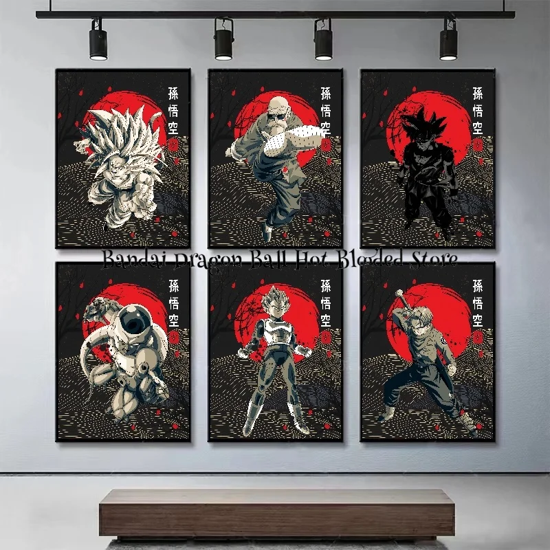 

Dragon Ball Canvas Painting Sun Wukong High Quality Japan Anime Figures Decorative Painting ArtPosters Picture Kid Action