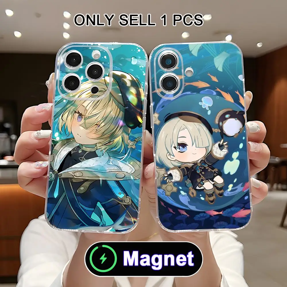 

Game GI Freminet Phone Case for iPhone 17 16 15 14 13 12 11 Air Pro Max Plus Mini Soft TPU Clear Magnet Cover