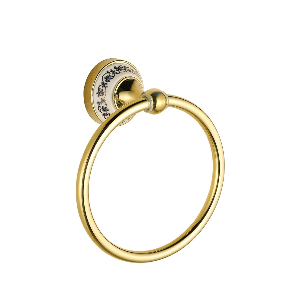 

towel Antique White Wall-Mounted Round Towel Ring Classic Bathroom towel holder Bathroom Accessories