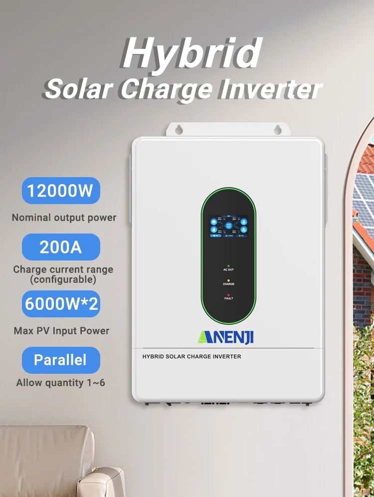 12KW Split Phase Inverter 48V 120V 230V Hybrid Solar Inverter Dual MPPT Paralleled Threephase With WiFi MPPT 200A Solar Charger