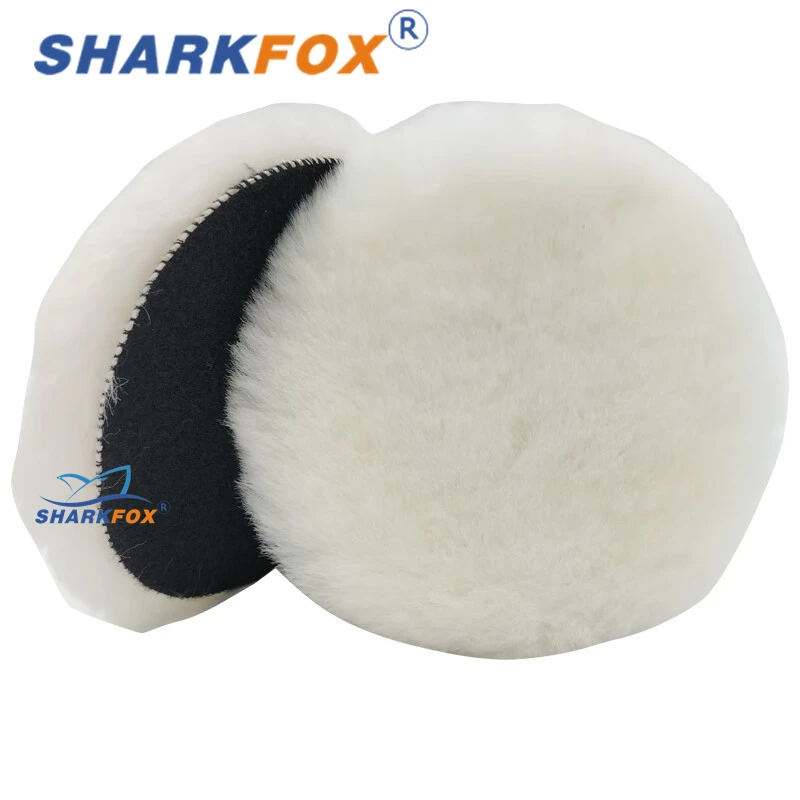 

Wool Polishing Pad 3/4/5/6/7 Inches Soft Sheepskin Buffing Pads with Hook & Loop Back Wool Cutting Pad for Car Furniture