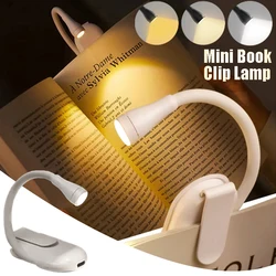 Mini LED Book Clip Light Portable Reading Book Night Lamp Eye Protection Desk Lamp Rechargeable For Bedroom Reading Lighting