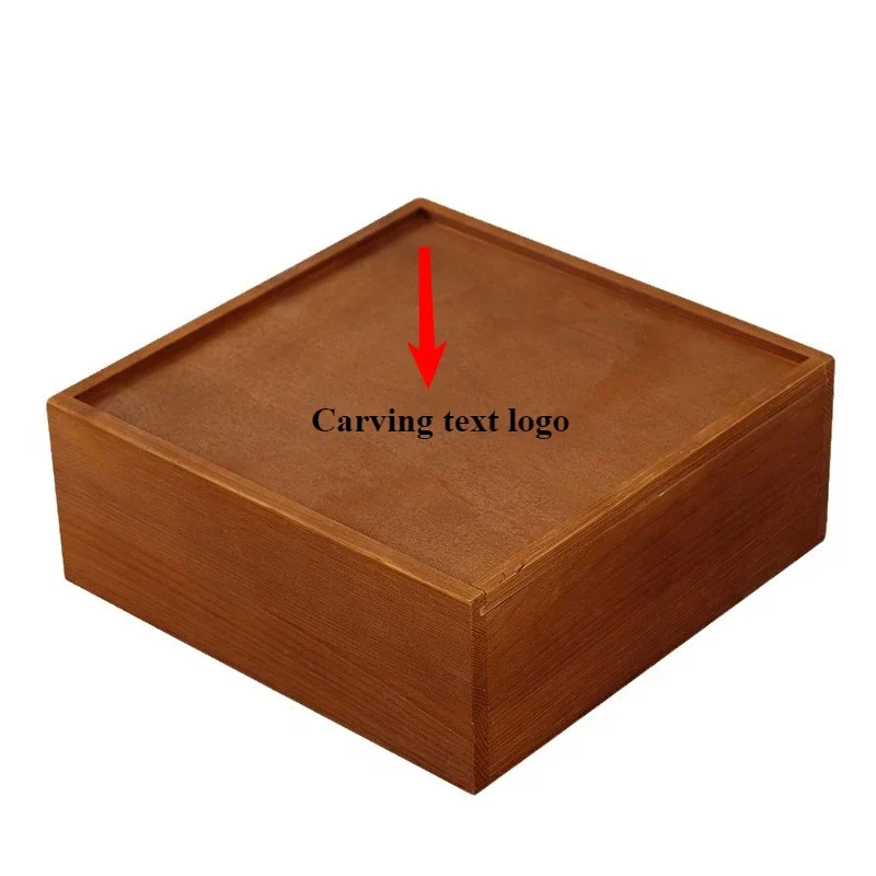 Vintage Style Wooden Storage Box with Sliding Lid, Desktop Decoration and Souvenir, Wood Drawer in Retro Color