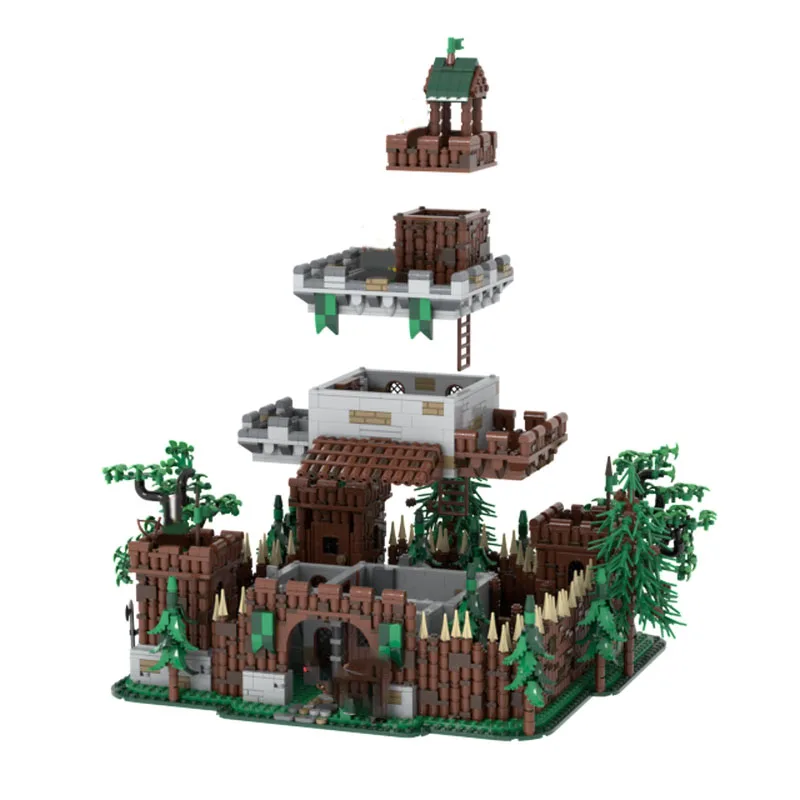 3822 PCS MOC Middeleeuwse Guardian Fortress Bouwsteen Retro Architectuur Model Display Speelgoed Voor Kinderen DIY Montage Verjaardagscadeautjes