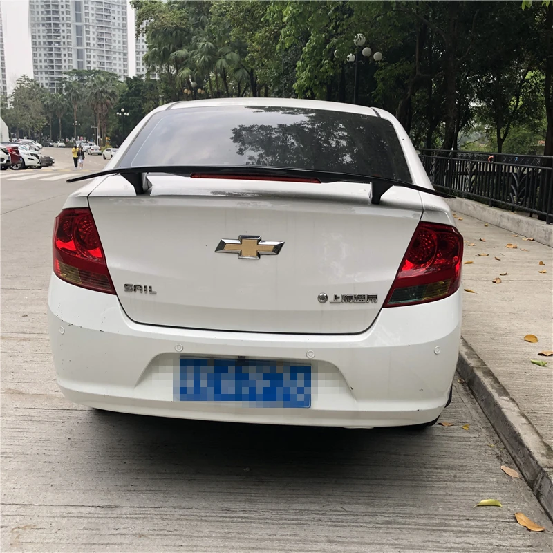 For  Chevrolet SAIL Spoiler 2017-2019 SAIL TF High Quality Spoiler ABS Material Car Rear Wing Primer Color Rear Spoiler